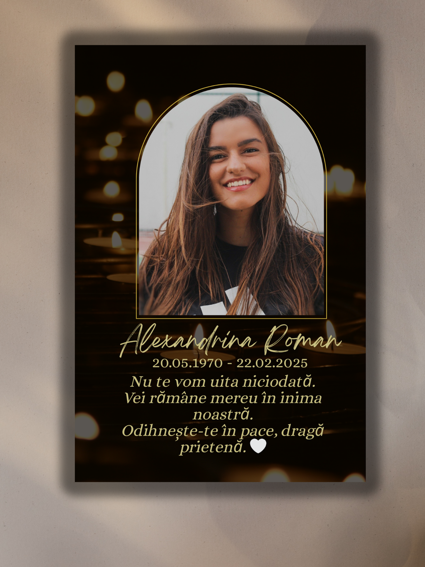 Tablou Canvas Personalizat IN MEMORIA