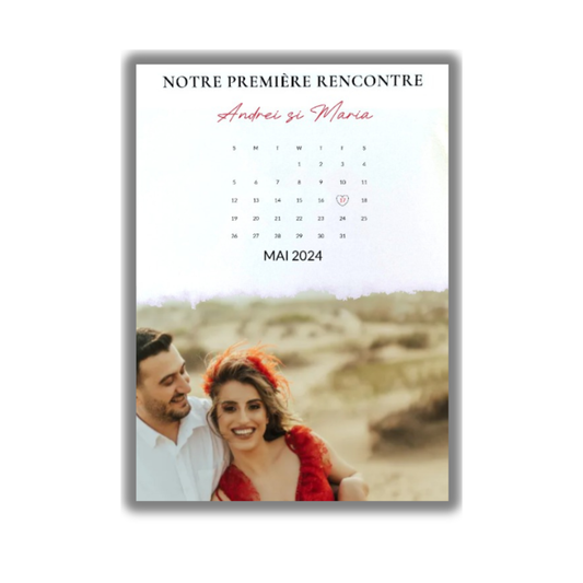 Calendar Personalizat cu Numele și Fotografia Voastră, Ziua în Care a Început Magia
